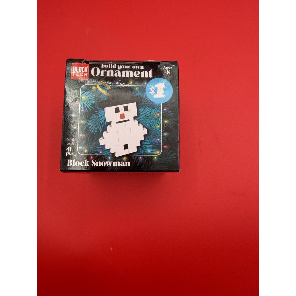 NEW BLOCK TECH BUILD YOUR OWN ORNAMENT BLOCK SNOWMAN